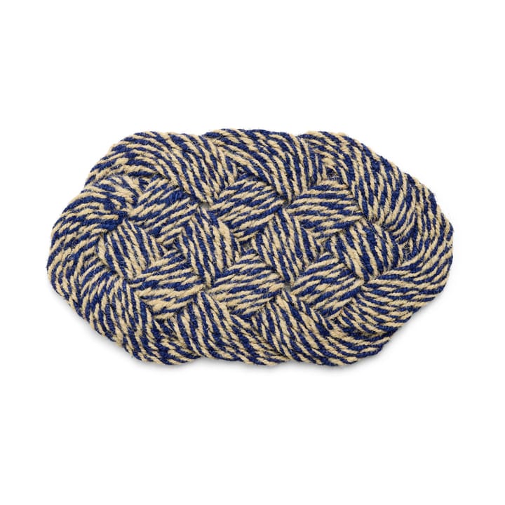 Coco dørmåtte 40x80 cm - Swirl blue-off white - HAY