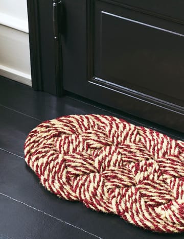 Coco dørmåtte 40x80 cm - Swirl bordeaux-off white - HAY