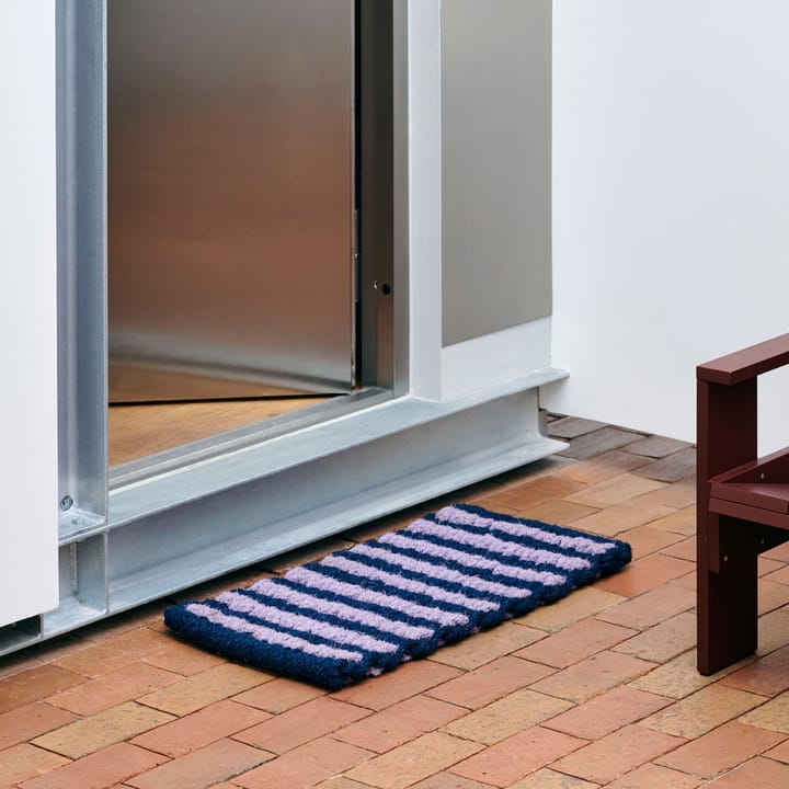 Coco Stripe Wide dørmåtte, Lavender-navy HAY