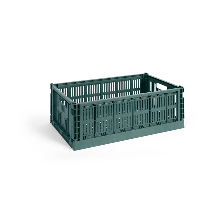 Colour Crate L 34,5x53 cm - Dark green - HAY