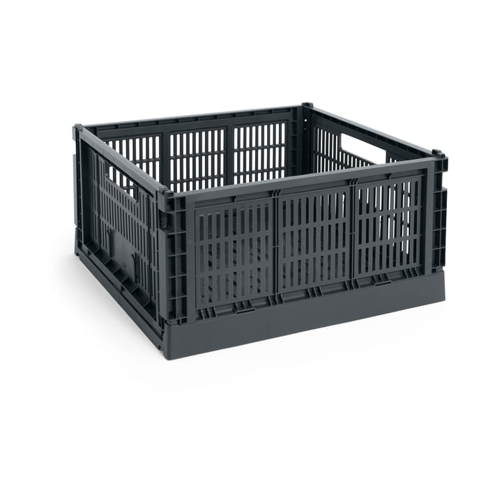 Colour Crate L Square 42x42 cm - Charcoal - HAY