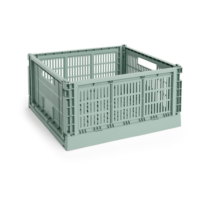 Colour Crate L Square 42x42 cm - Sage green - HAY