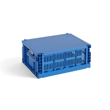 Colour Crate låg medium - Electric blue - HAY