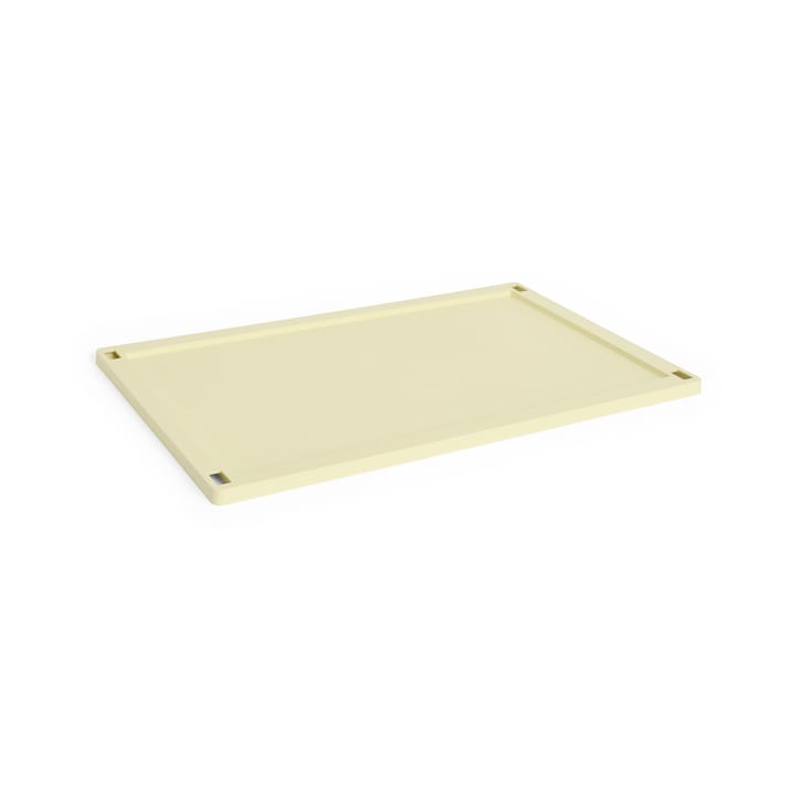 Colour Crate låg plastic large - Light yellow - HAY