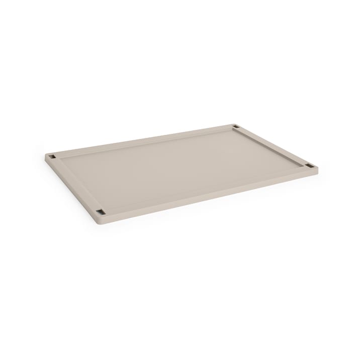 Colour Crate låg plastic large - Warm grey - HAY