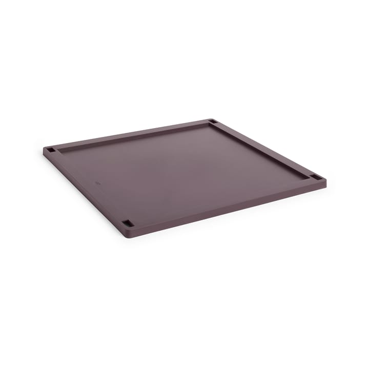 Colour Crate Square låg plastic large - Bordeaux - HAY