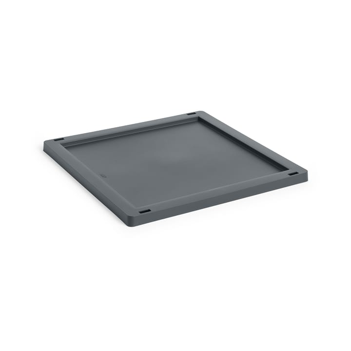Colour Crate Square/Cube låg plastic medium - Charcoal - HAY