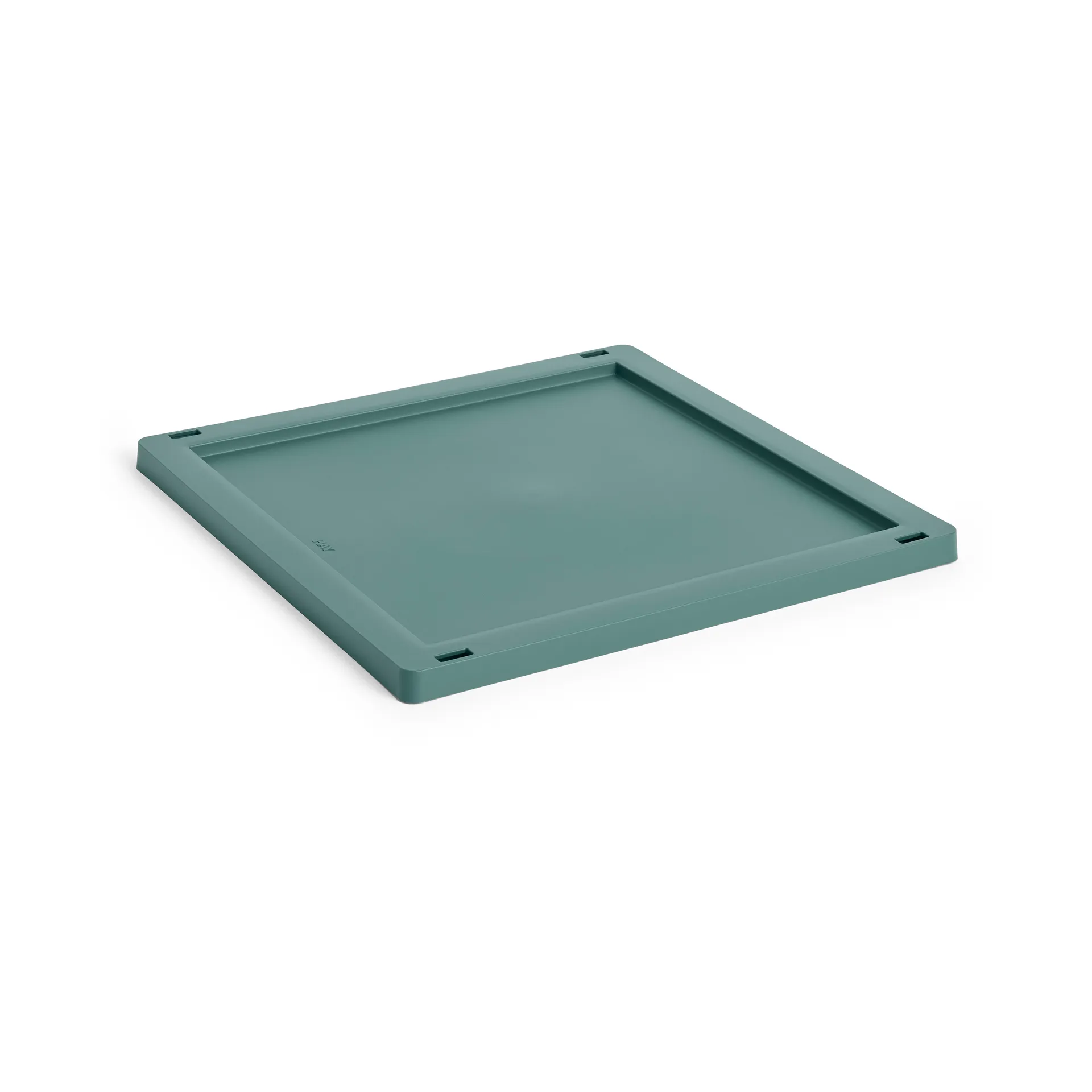 Colour Crate Square/Cube låg plastic medium, Dark green HAY
