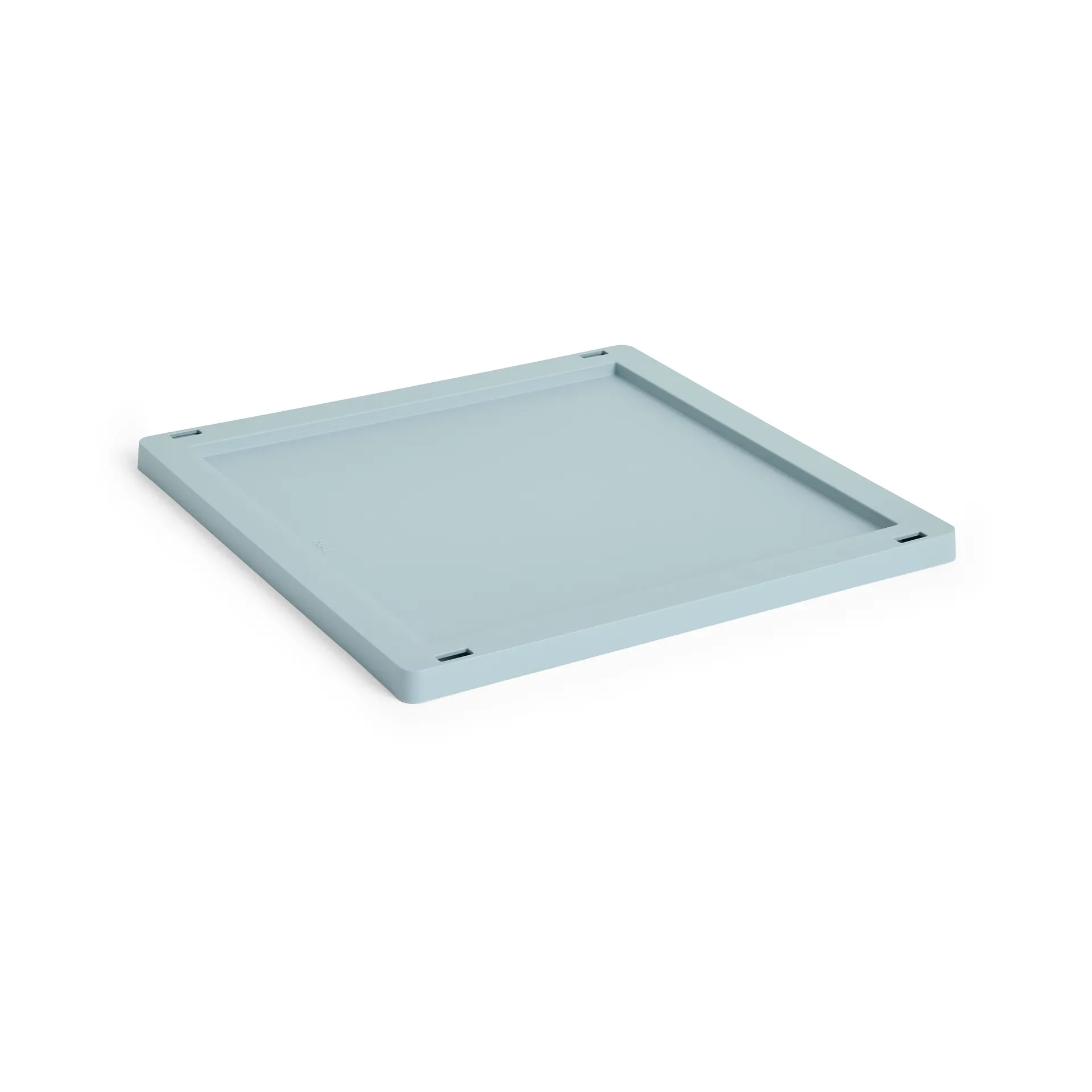 Colour Crate Square/Cube låg plastic medium, Dusty blue HAY