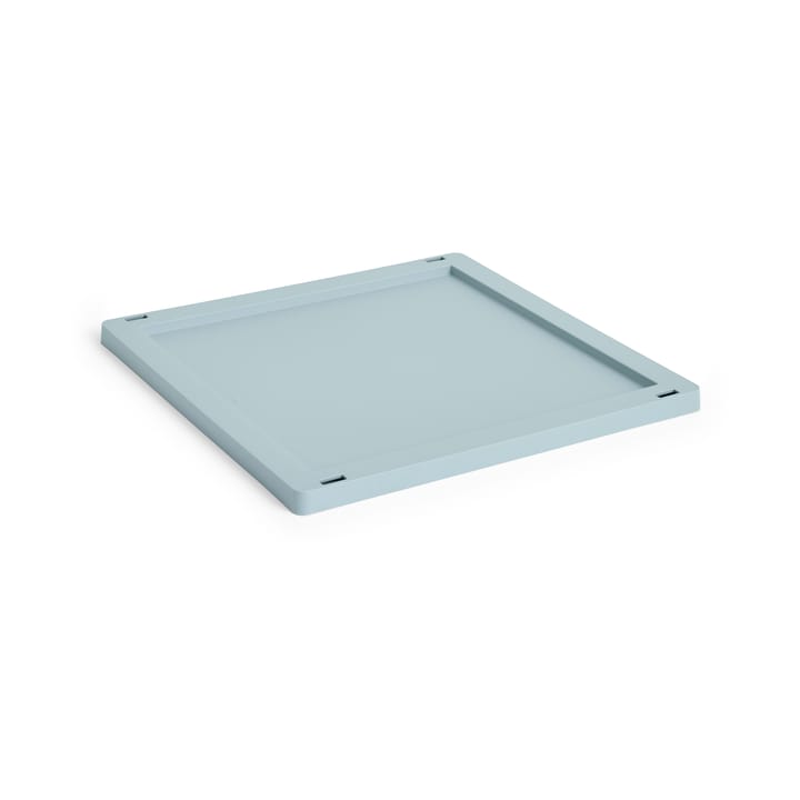 Colour Crate Square/Cube låg plastic medium - Dusty blue - HAY