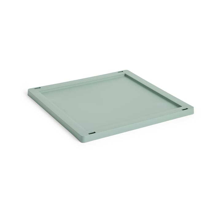 Colour Crate Square/Cube låg plastic medium - Sage green - HAY