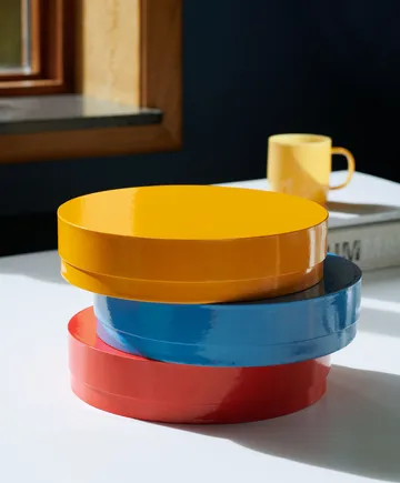Colour Storage Round æske med låg Ø24 cm - Egg yolk - HAY