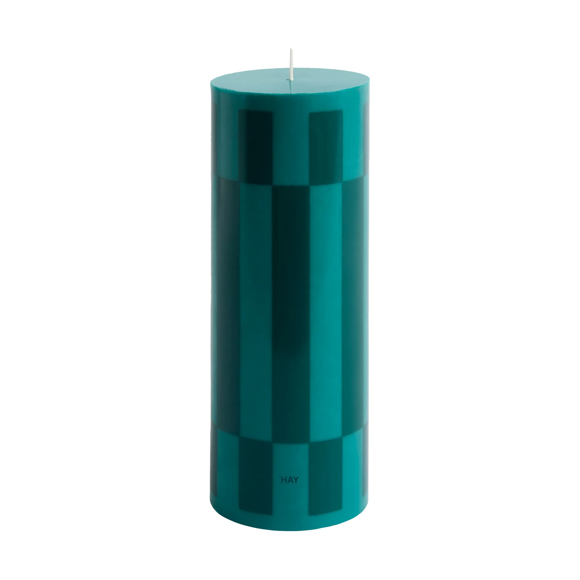 Column Candle bloklys large 25 cm, Green-dark green HAY