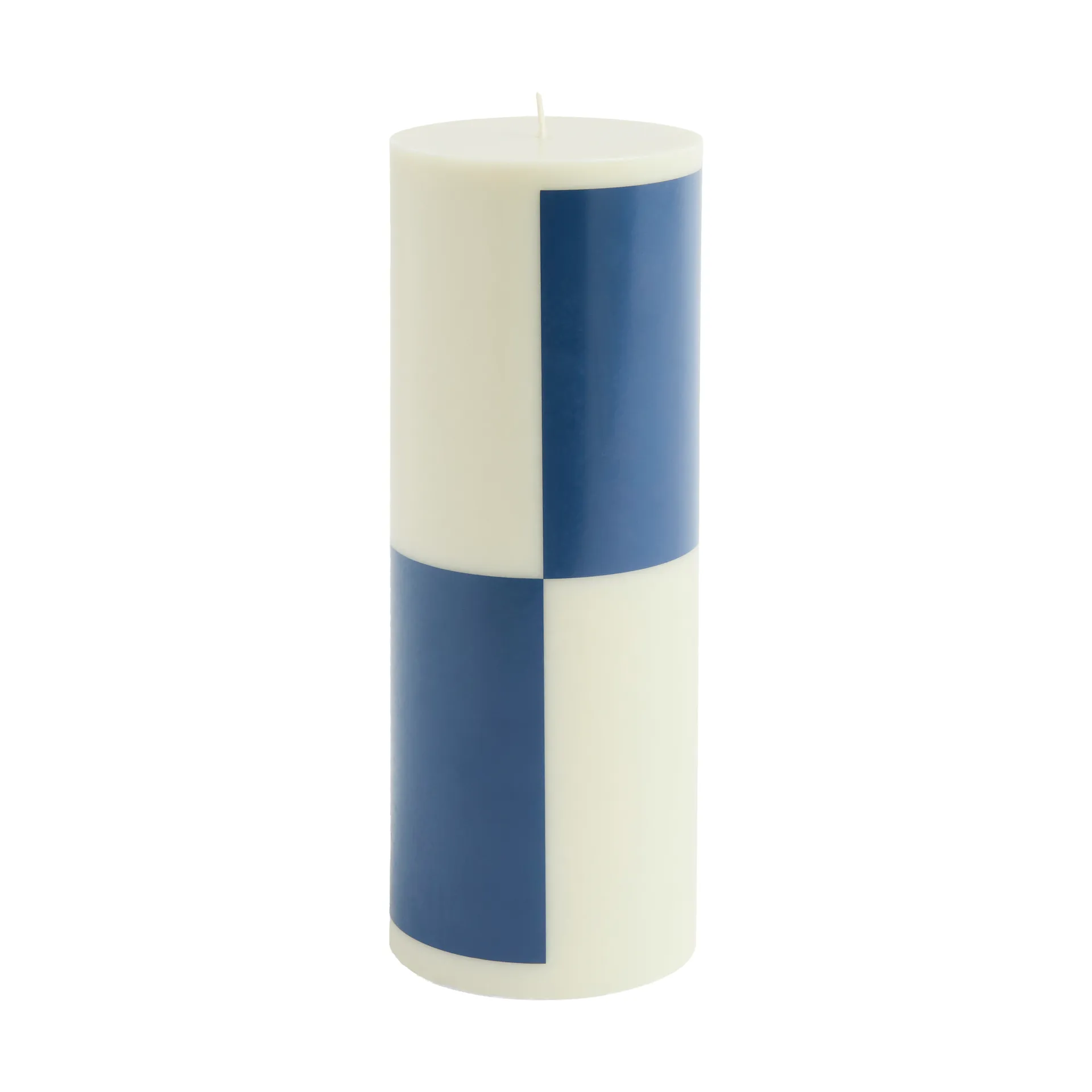 Column Candle bloklys large 25 cm, Milky green-dark blue HAY