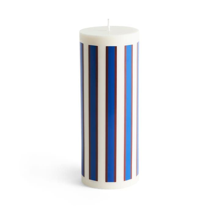 Column Candle bloklys large 25 cm - Offwhite/Brown/Blue - HAY
