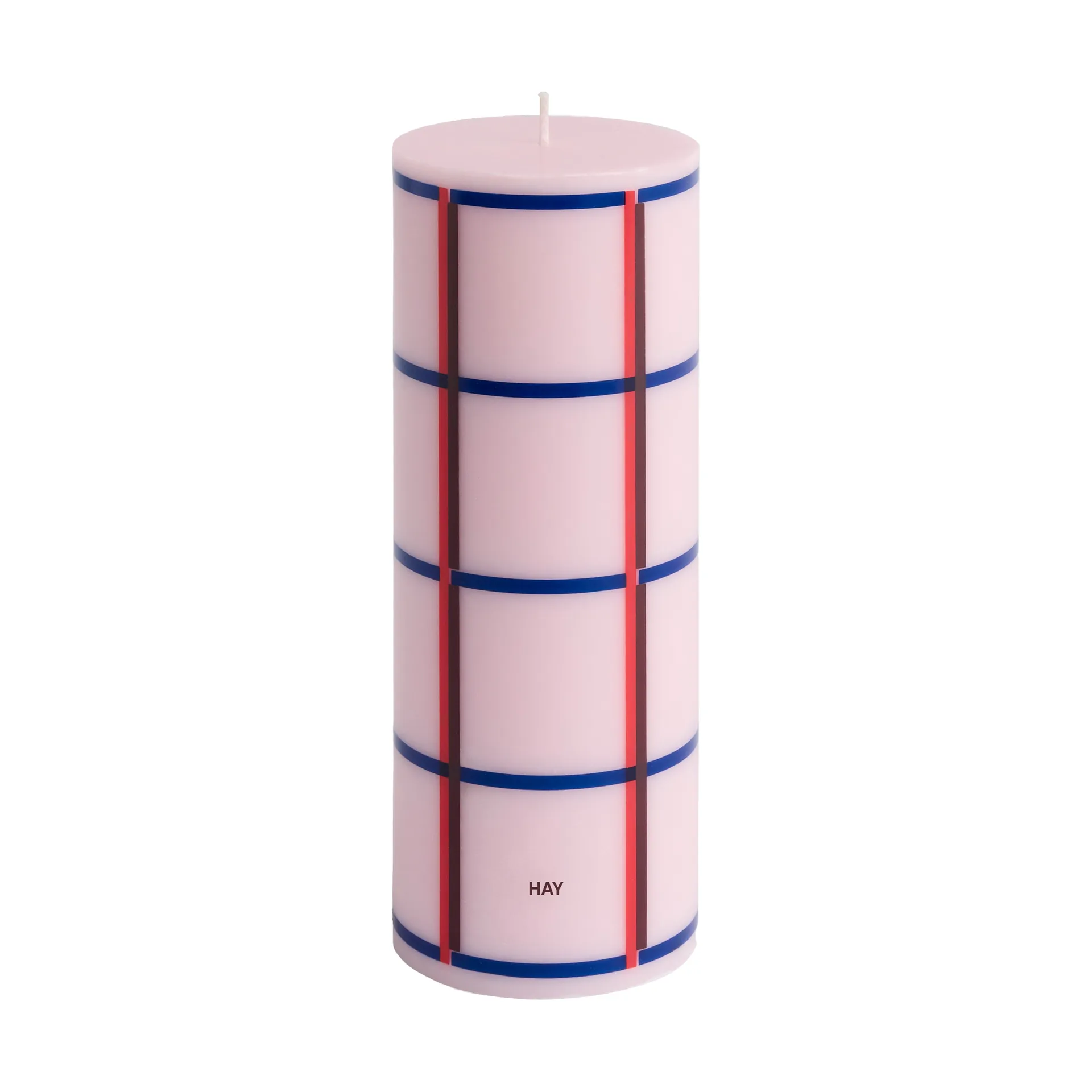 Column Candle bloklys medium 20 cm, Light pink-red-bordeaux-dark blue HAY