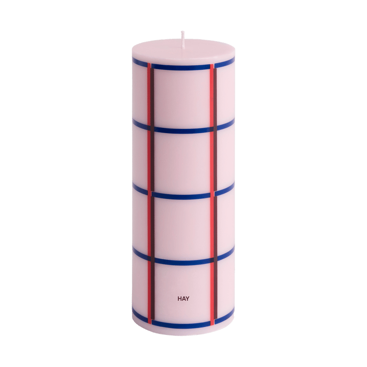 Column Candle bloklys medium 20 cm - Light pink-red-bordeaux-dark blue - HAY