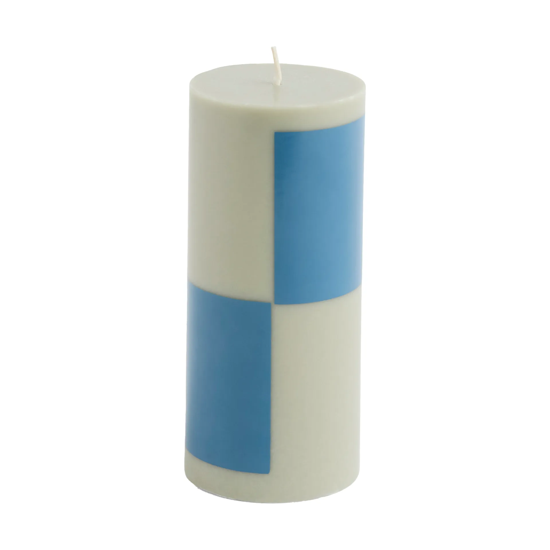 Column Candle bloklys small 15 cm, Grey-blue HAY