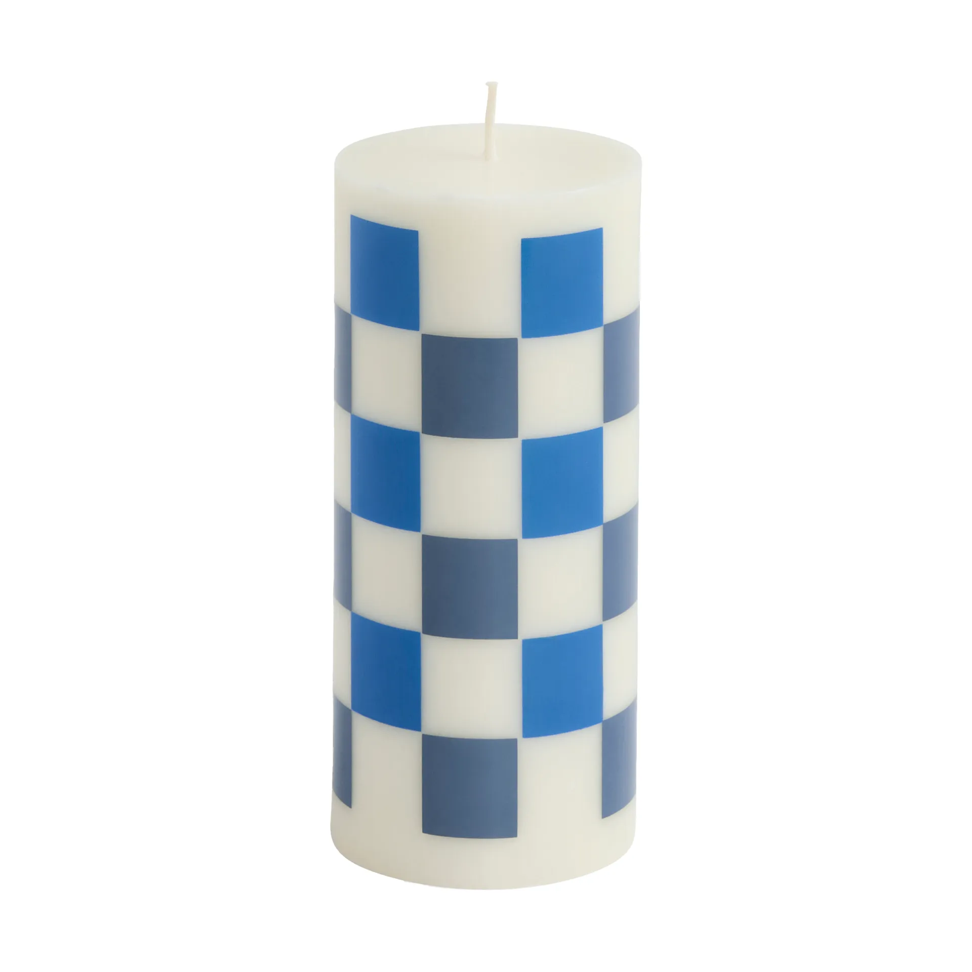 Column Candle bloklys small 15 cm, Off white-blues HAY