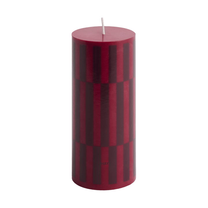 Column Candle bloklys small 15 cm - Wine-bordeaux - HAY