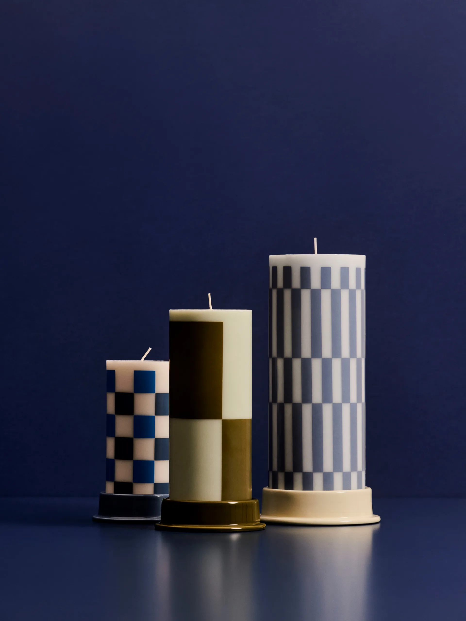 Column Candleholder fyrfadsstage L 12,8 cm, Lime white HAY