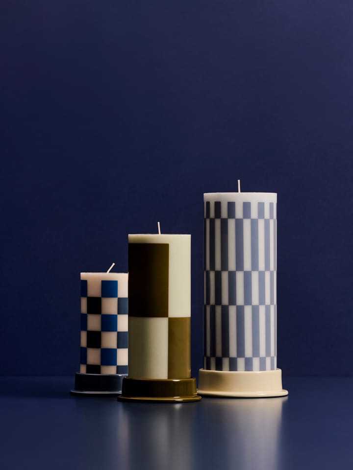 Column Candleholder fyrfadsstage L 12,8 cm, Lime white HAY