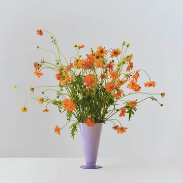 Conical vase - Light blue-lavender blue, small - HAY