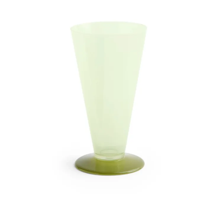 Conical vase - Light green-dark lime, small - HAY