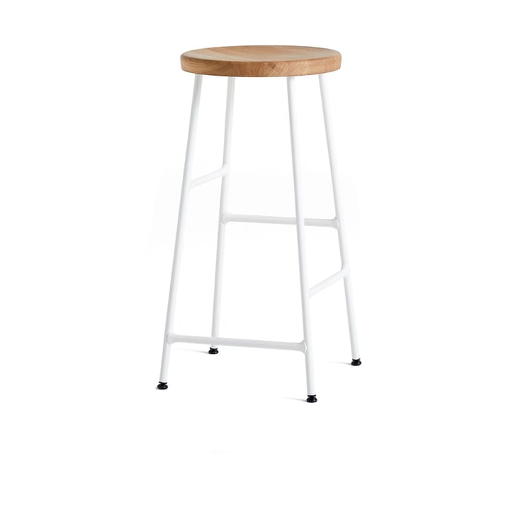 Cornet barstol 65 cm - Oiled oak-cream white - HAY