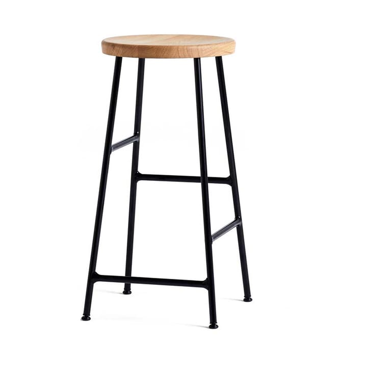 Cornet barstol 65 cm - Oiled oak-soft black - HAY