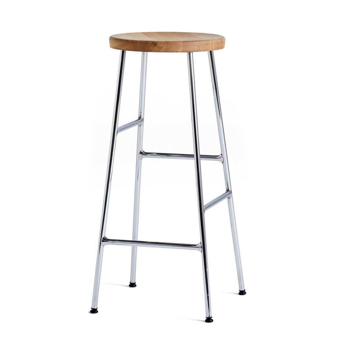 Cornet barstol 75 cm - Oiled oak-chrome - HAY