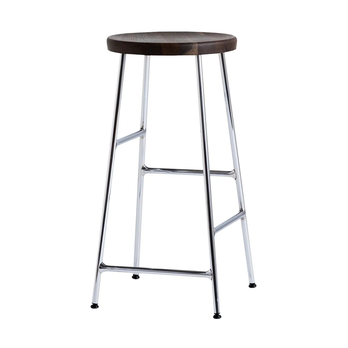 Cornet rund barstol 65 cm, Smoked oiled oak-chrome HAY
