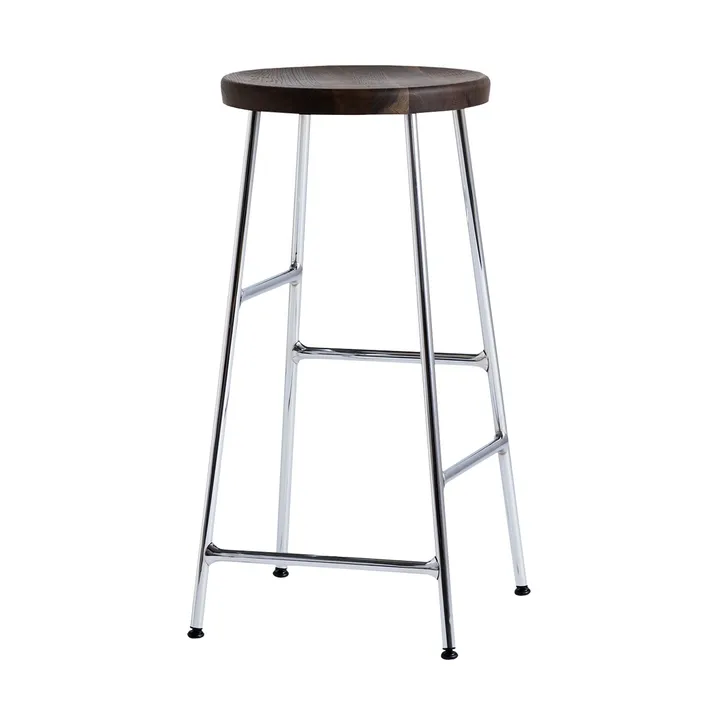 Cornet rund barstol 65 cm - Smoked oiled oak-chrome - HAY