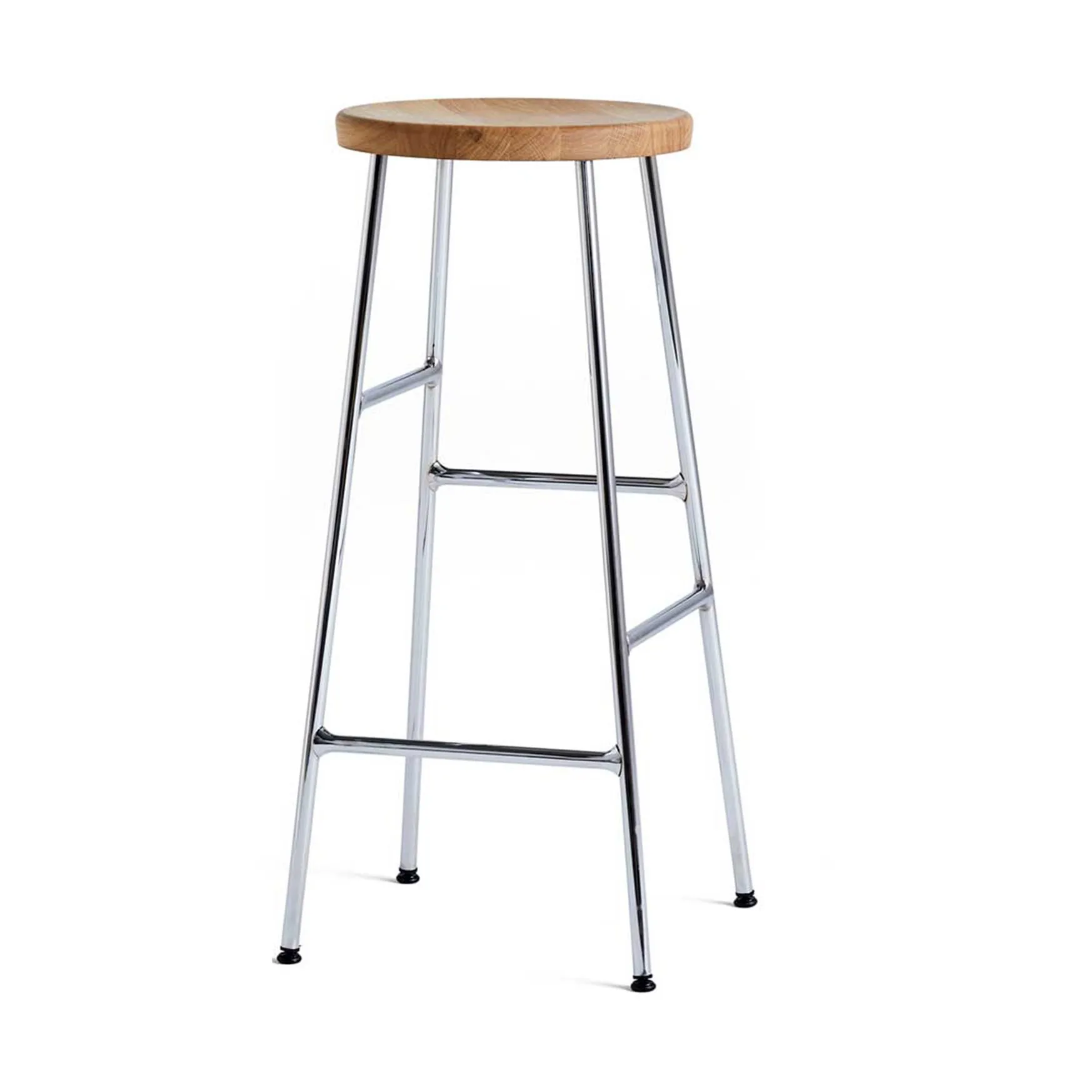 Cornet rund barstol 75 cm, Oiled oak-chrome HAY