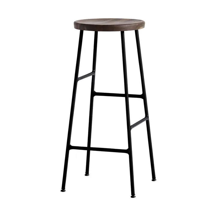 Cornet rund barstol 75 cm - Smoked oiled oak-soft black - HAY