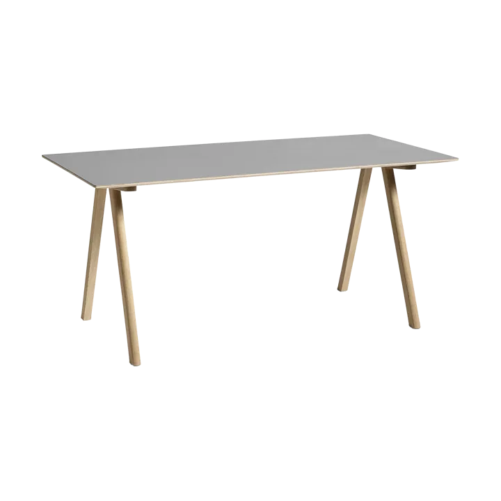 CPH10 2.0 skrivebord 80x160 cm - Grey linoleum-lacquered oak - HAY