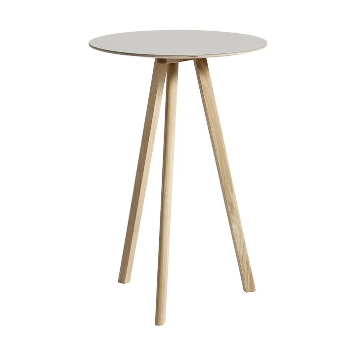 CPH20 2.0 barbord Ø70 cm - Off white linoleum-lacq. oak - HAY