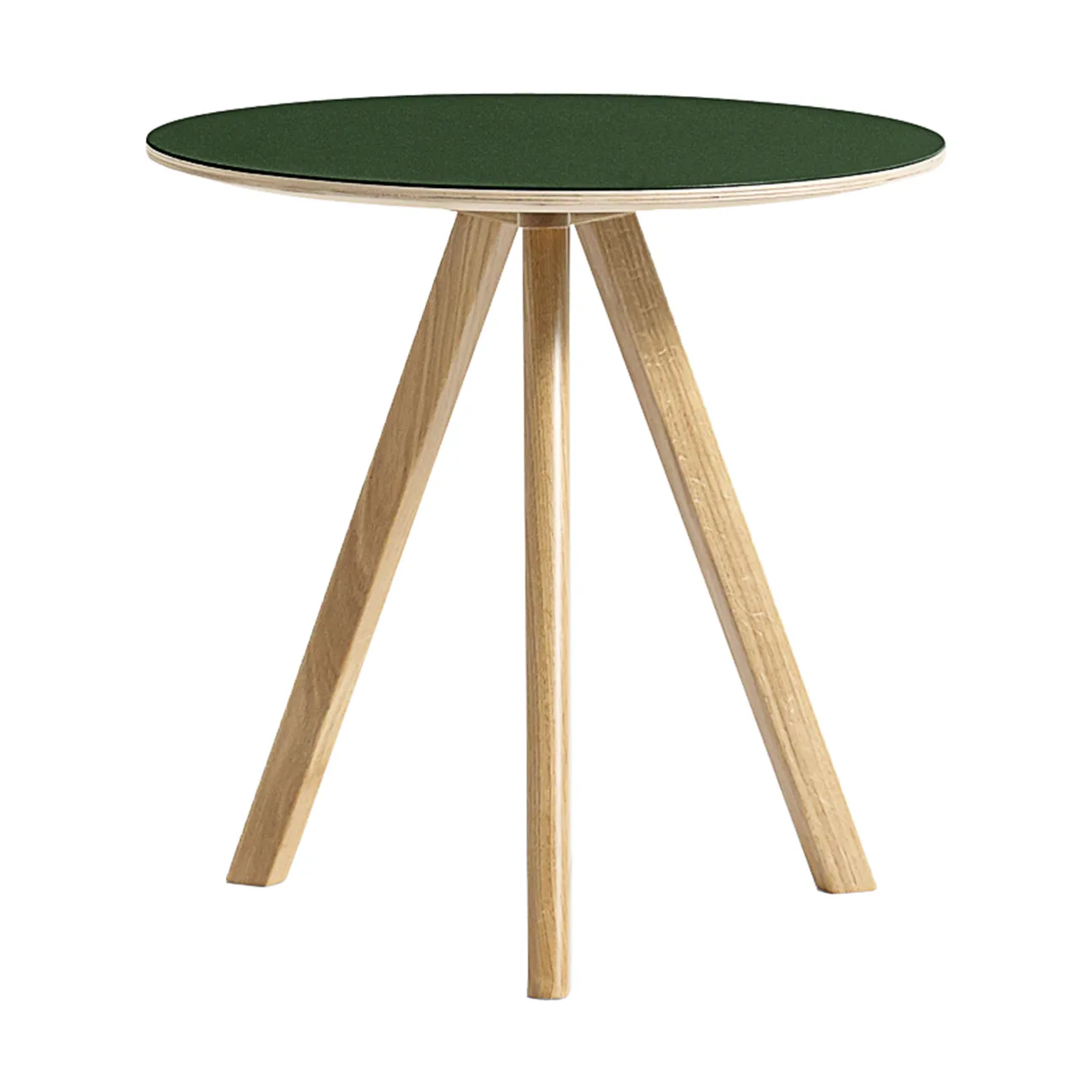 CPH20 2.0 sofabord Ø50 cm, Green linoleum-lacquered oak HAY