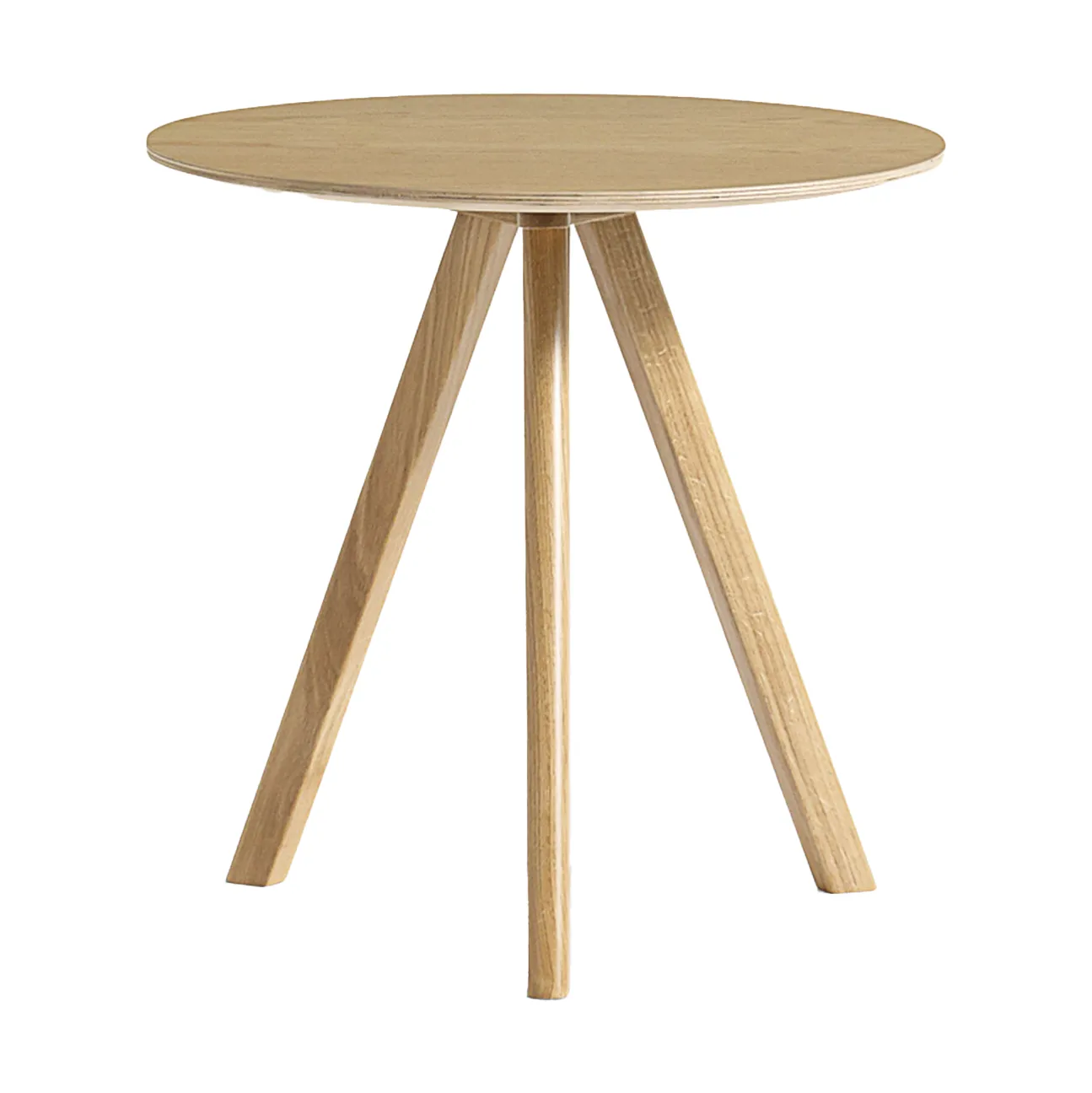 CPH20 2.0 sofabord Ø50 cm, Lacquered oak-oak veneer HAY