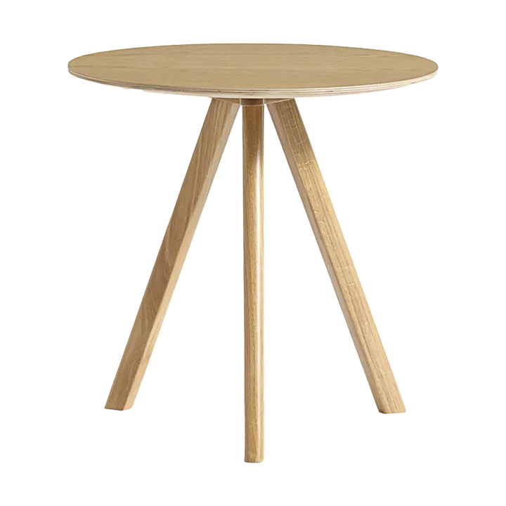 CPH20 2.0 sofabord Ø50 cm - Lacquered oak-oak veneer - HAY