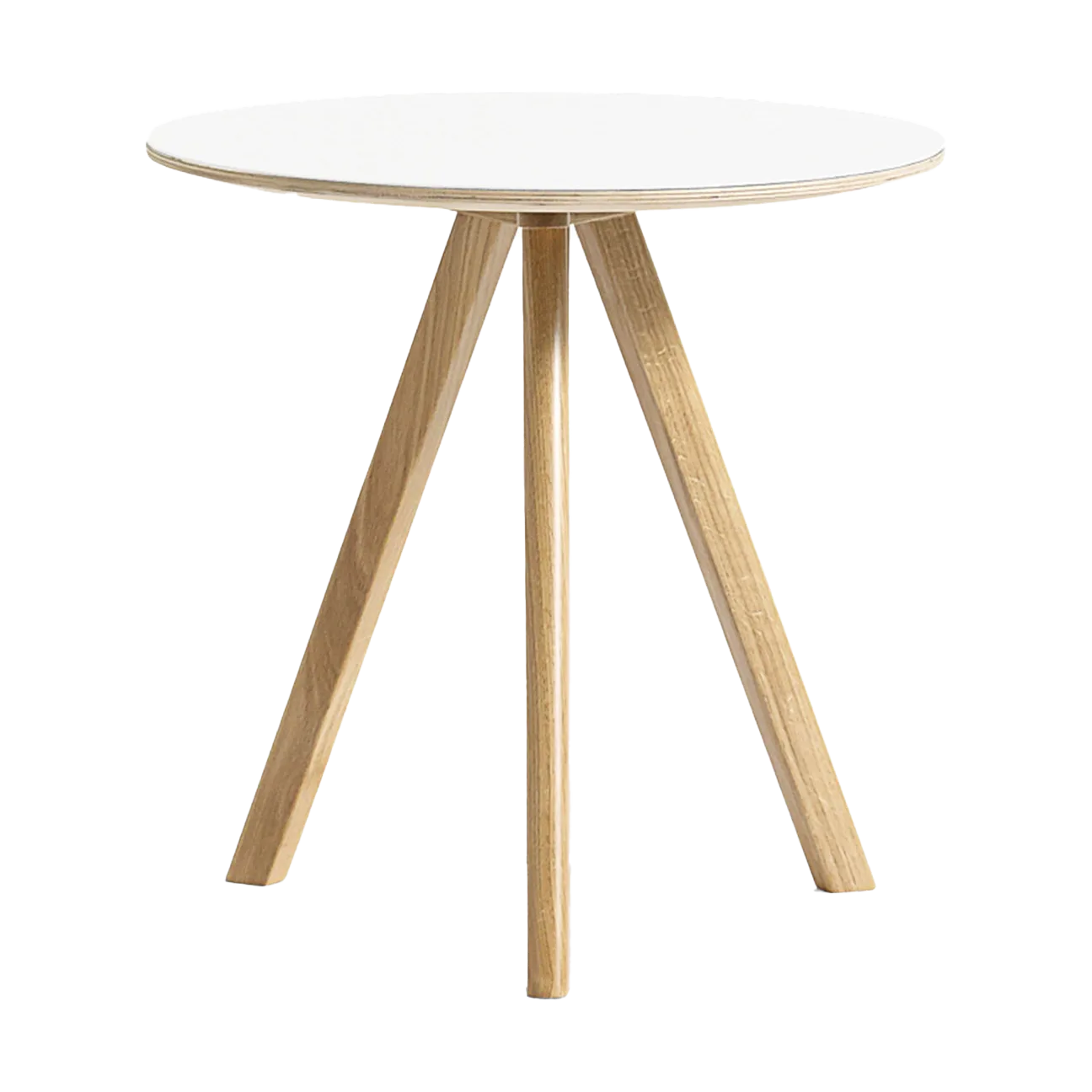CPH20 2.0 sofabord Ø50 cm, White laminate-lacquered oak HAY