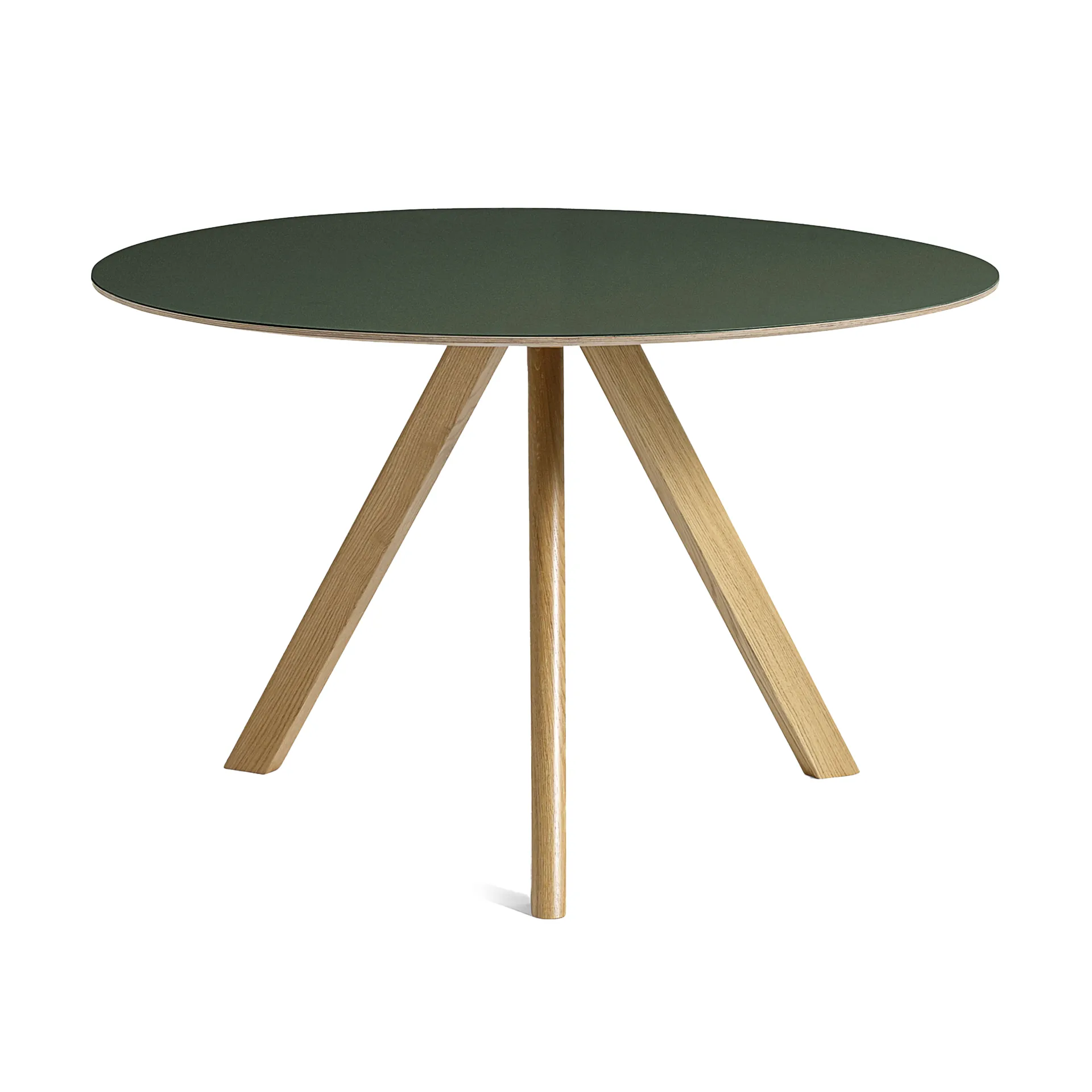 CPH20 2.0 spisebord Ø120 cm, Green linoleum-lacquered oak HAY