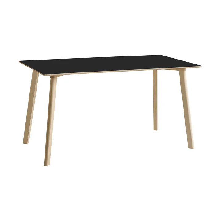CPH210 Deux 2.0 bord 75x140 cm - Black laminate-untreated beech - HAY