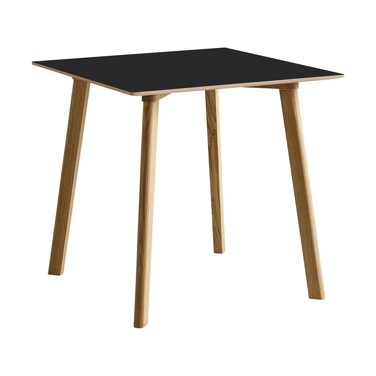 CPH210 Deux 2.0 bord 75x75 cm, Black laminate-lacquered oak HAY