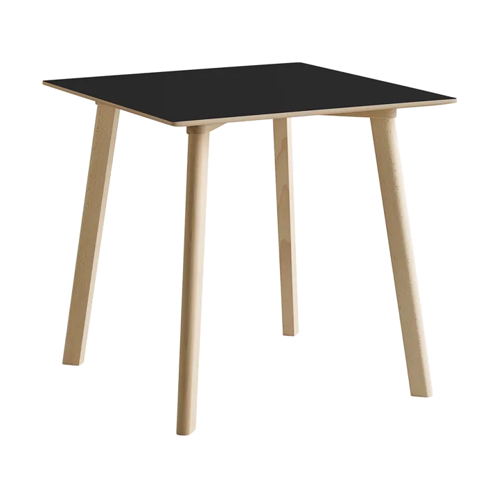 CPH210 Deux 2.0 bord 75x75 cm - Black laminate-untreated beech - HAY