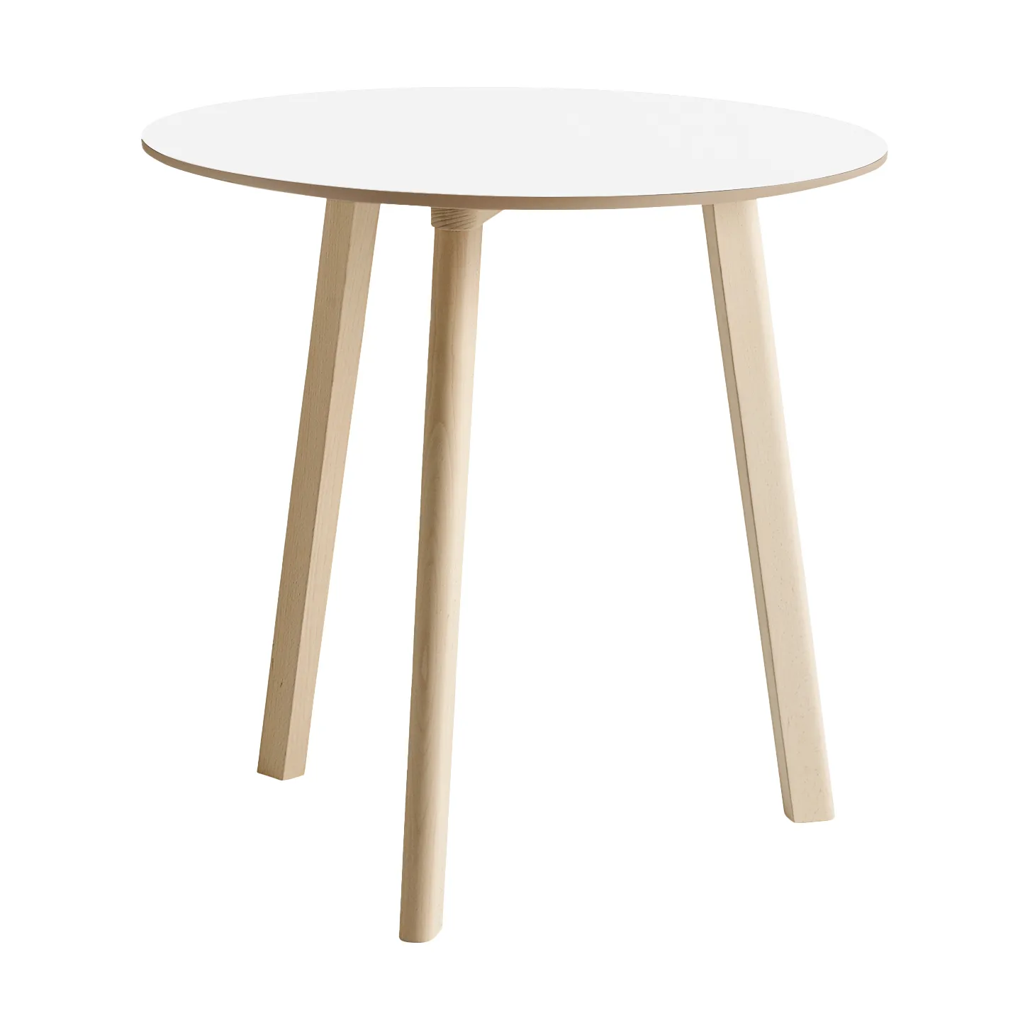 CPH220 Deux 2.0 bord Ø75 cm, Pearl white-untreated beech HAY