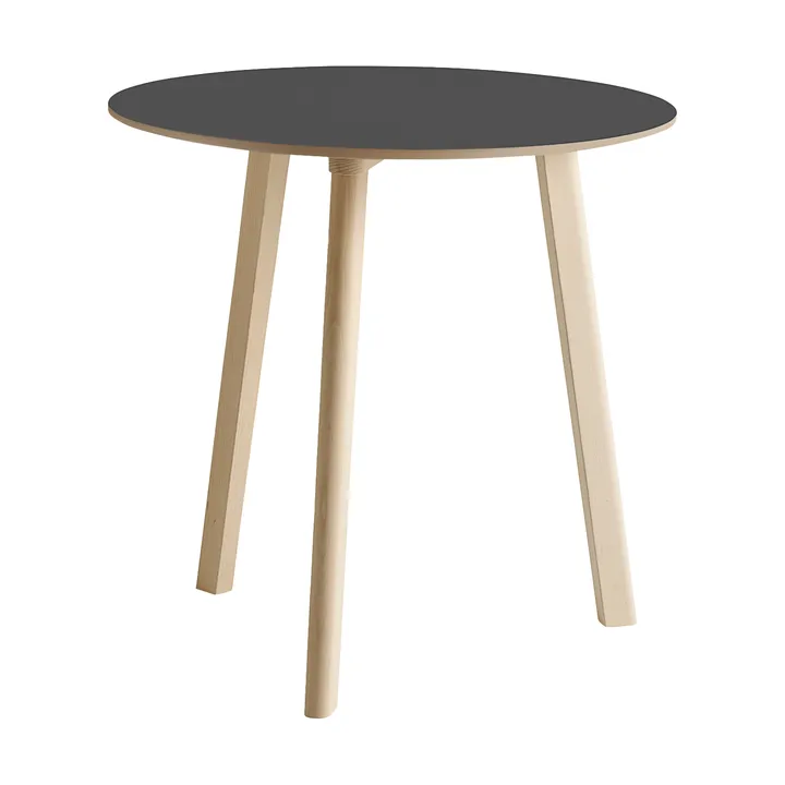 CPH220 Deux 2.0 bord Ø75 cm - Stone grey-untreated beech - HAY
