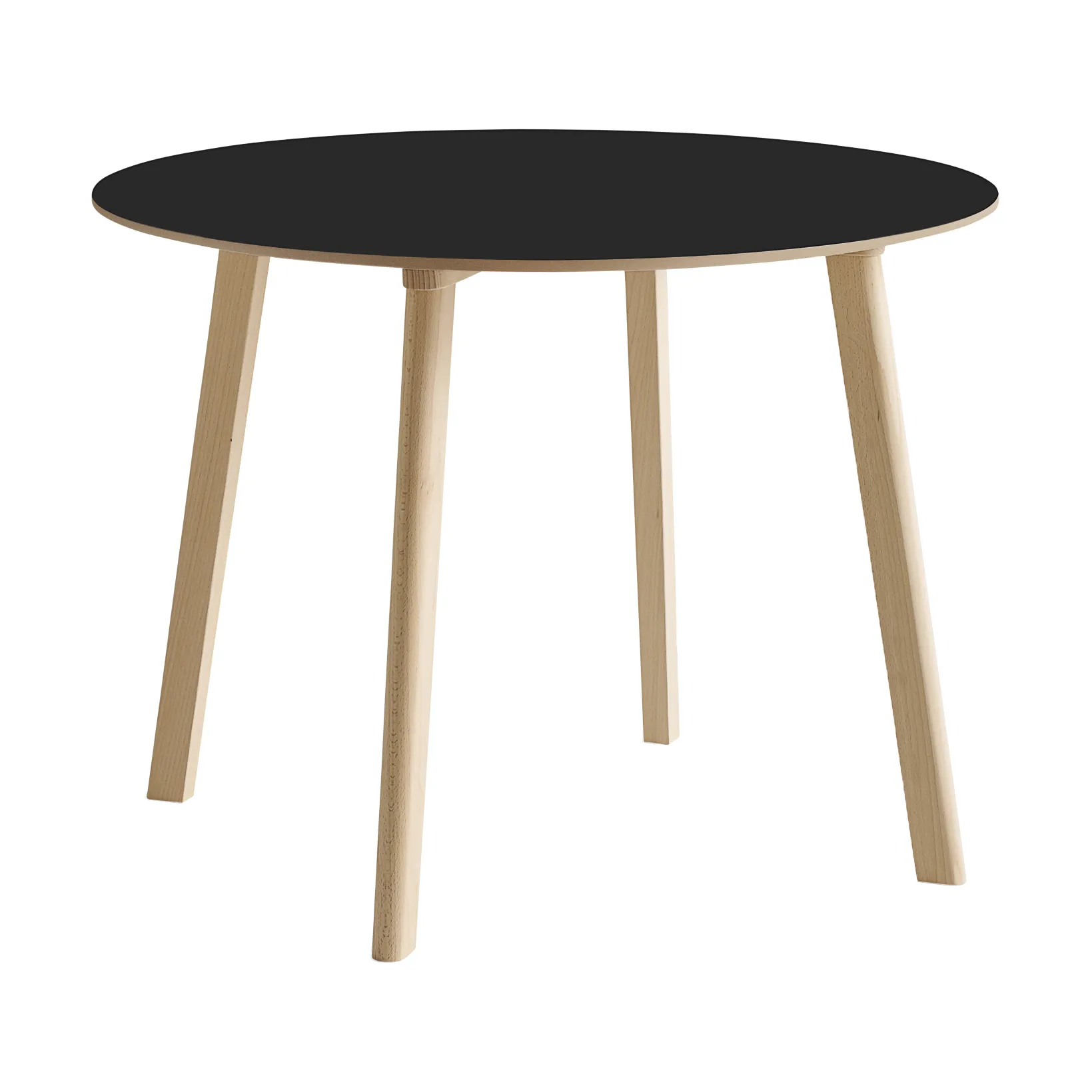 CPH220 Deux 2.0 bord Ø98 cm, Black laminate-untreated beech HAY