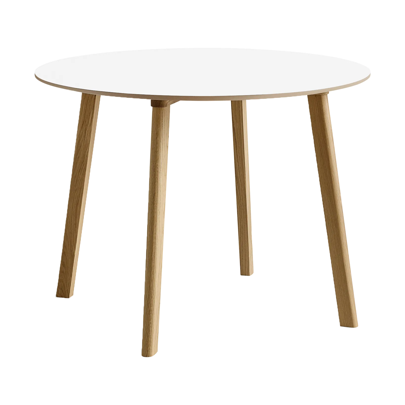 CPH220 Deux 2.0 bord Ø98 cm, Pearl white-lacquered oak HAY