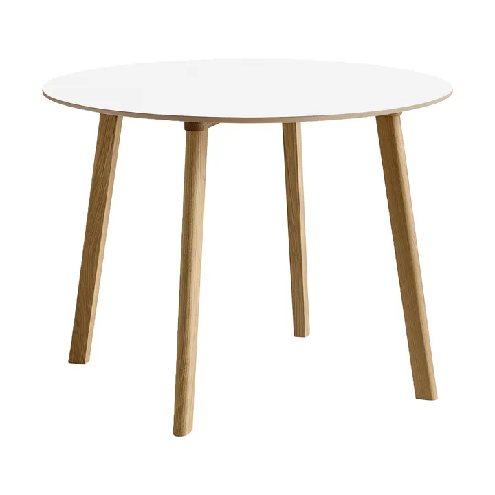CPH220 Deux 2.0 bord Ø98 cm - Pearl white-lacquered oak - HAY